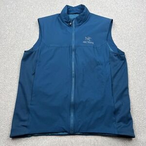 Arc'teryx Atom LT Vest Mens Large Blue Full Zip Insulated Performance Outdoor*